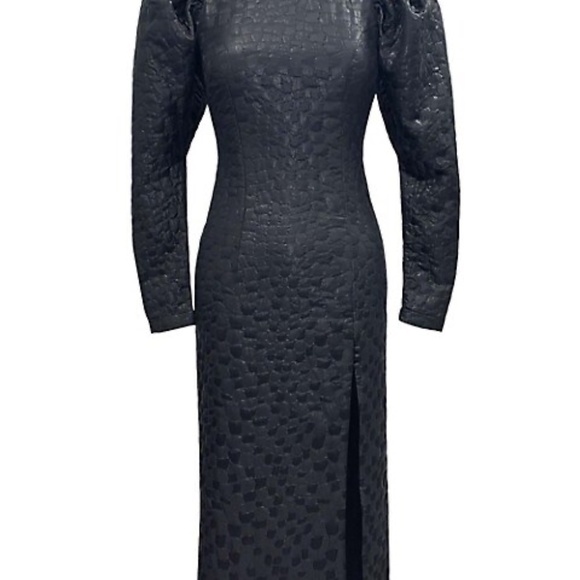 Birger Christensen ROTATE Theresa dress with balloon sleeve & front slit Size 4 - Picture 1 of 8